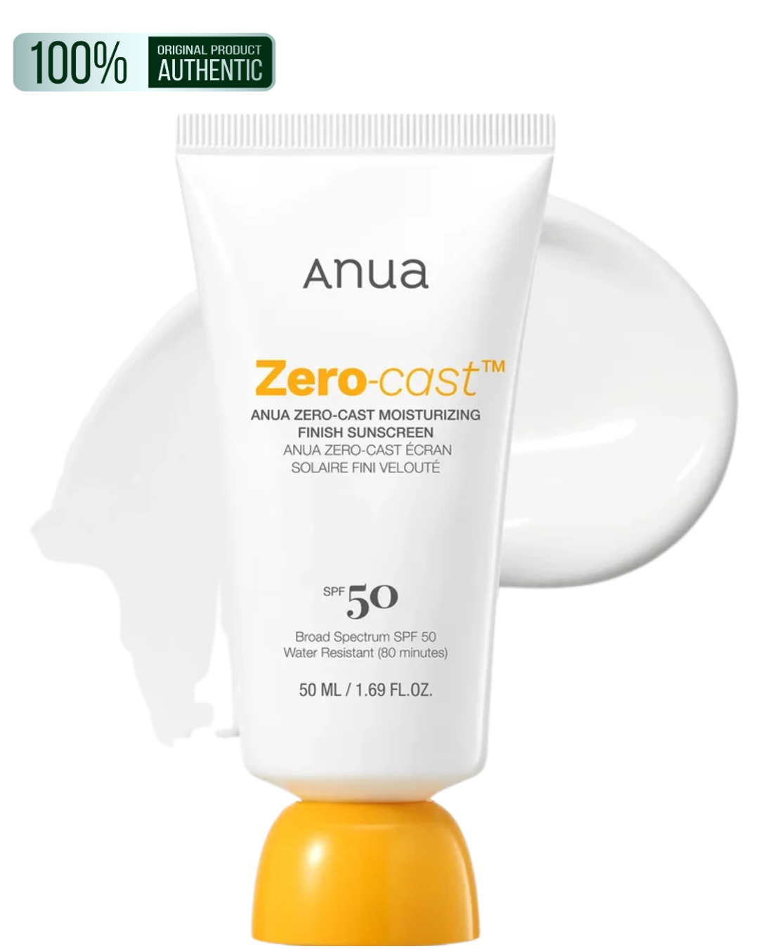 Anua Zero Cast Moisturizing Finish Sunscreen SPF50 - 50 Ml
