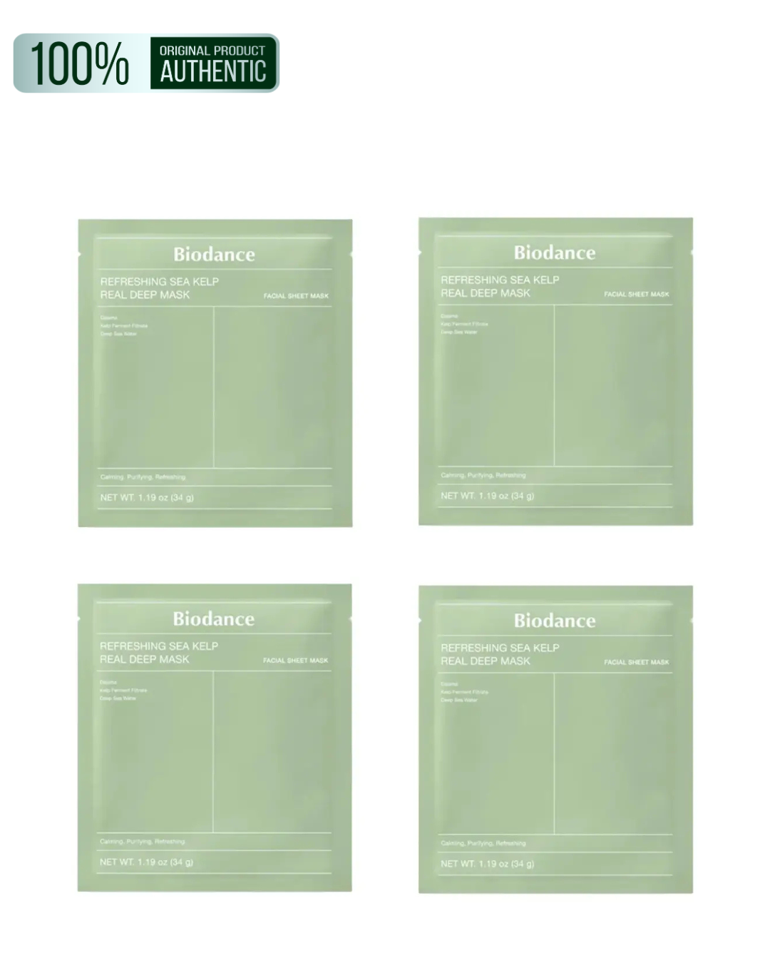 Biodance - Refreshing Sea Kelp Real Deep Mask - Pack Of 4