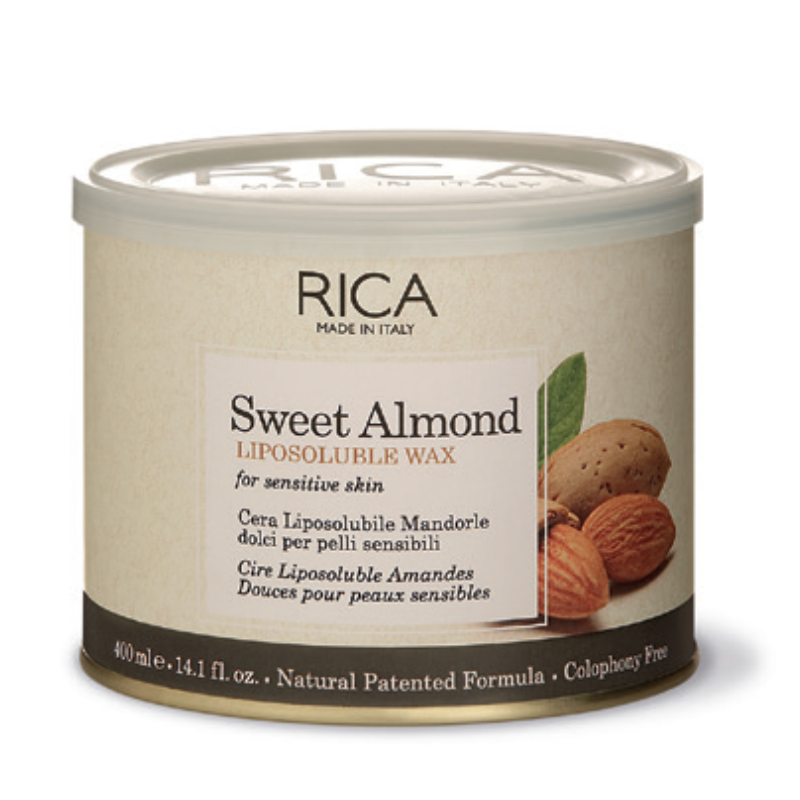 RICA Sweet Almond Wax For Sensitive Skin Lipsoluble 400 ML