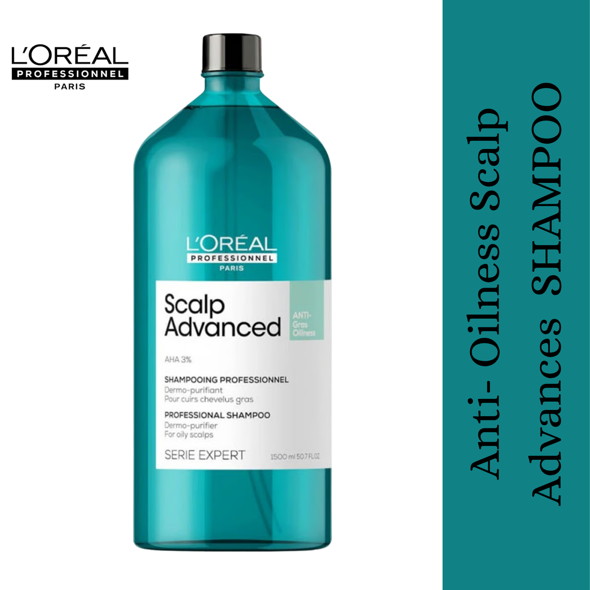 Loreal Professionnel Scalp Advanced Anti-Oilness Shampoo - 1500 Ml
