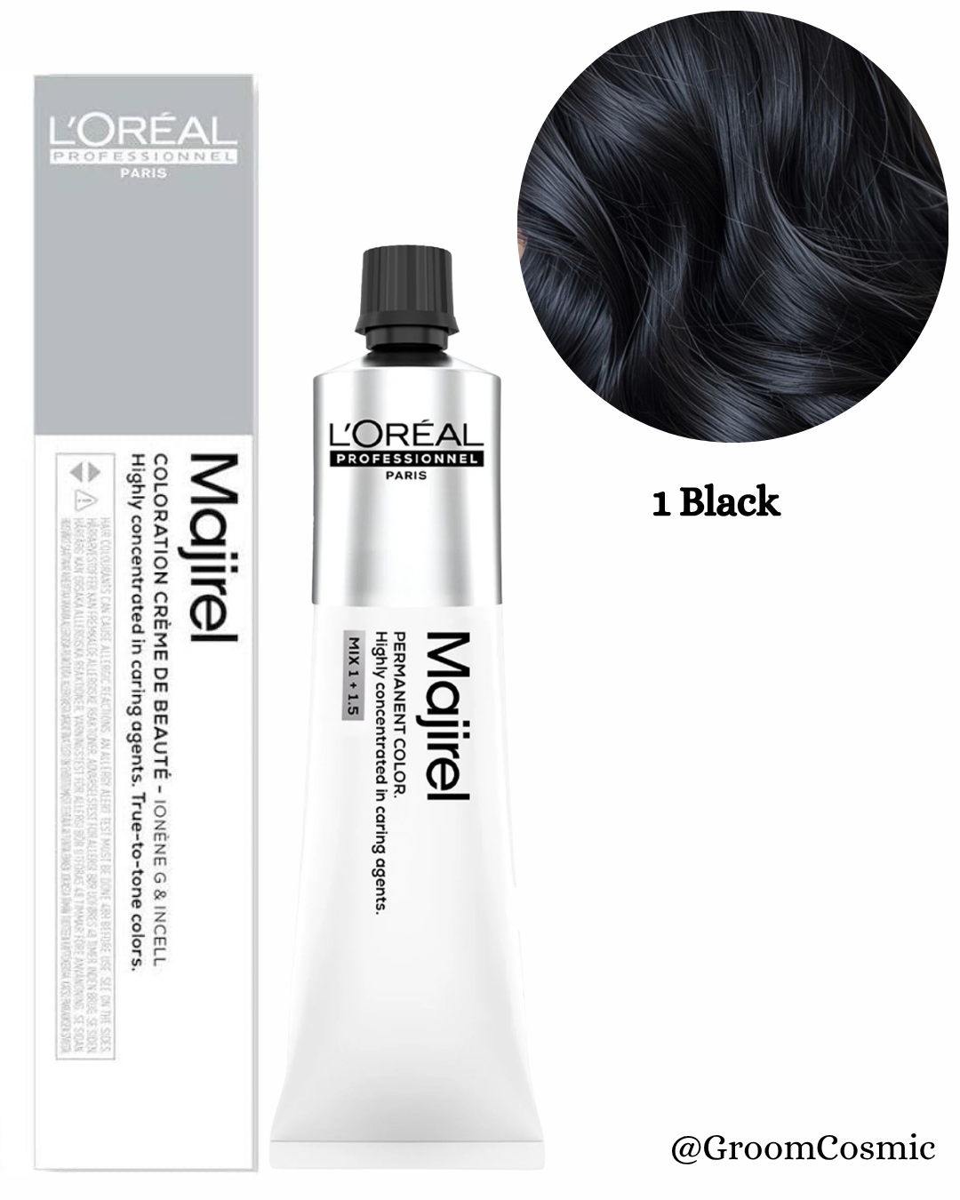 Loreal Professionnel Majirel 1 Black 60 Ml