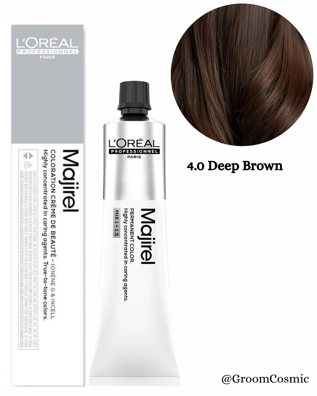 Loreal Professionnel Majirel 4.0 Deep Brown 60 Ml