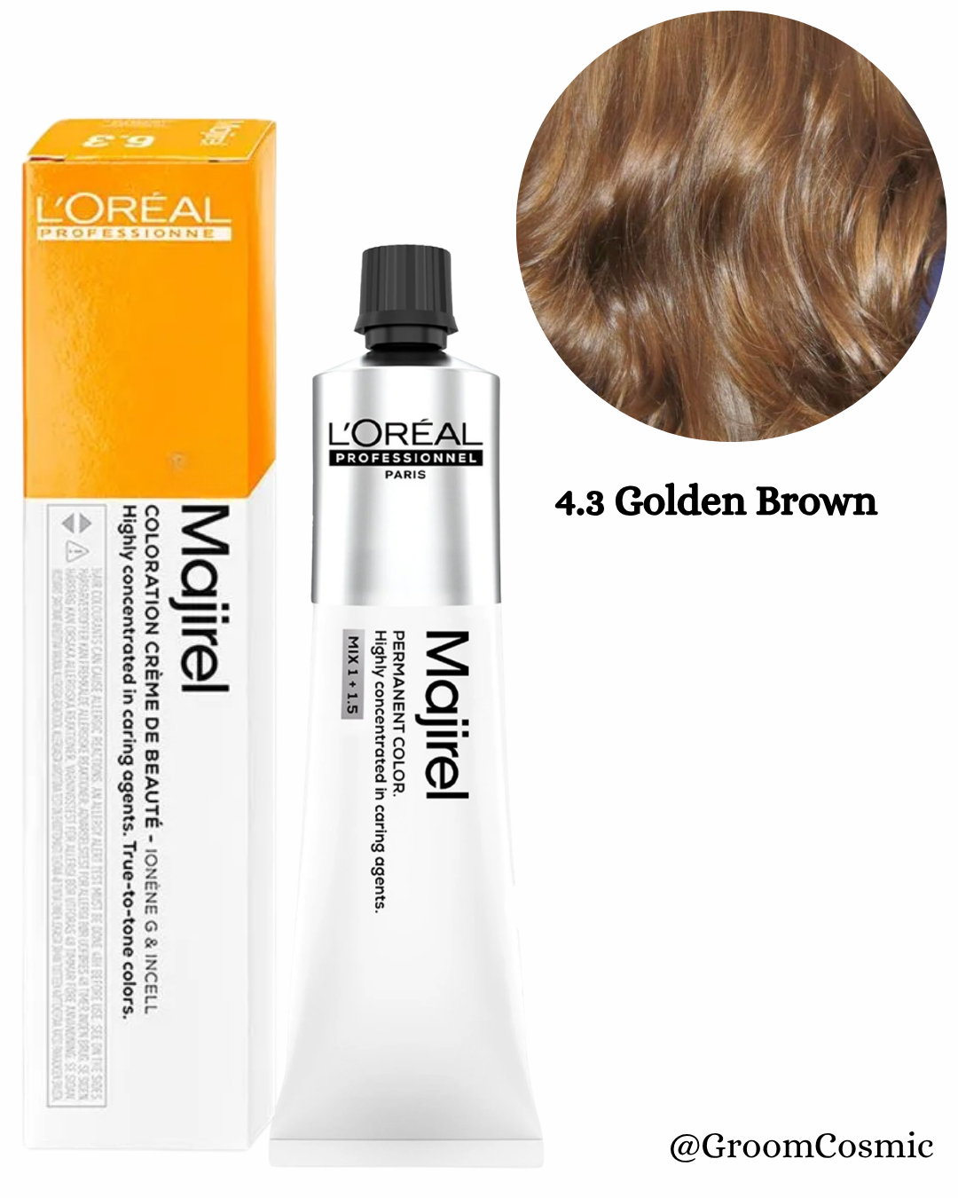 Loreal Professionnel Majirel 4.3 Golden Brown 60 Ml