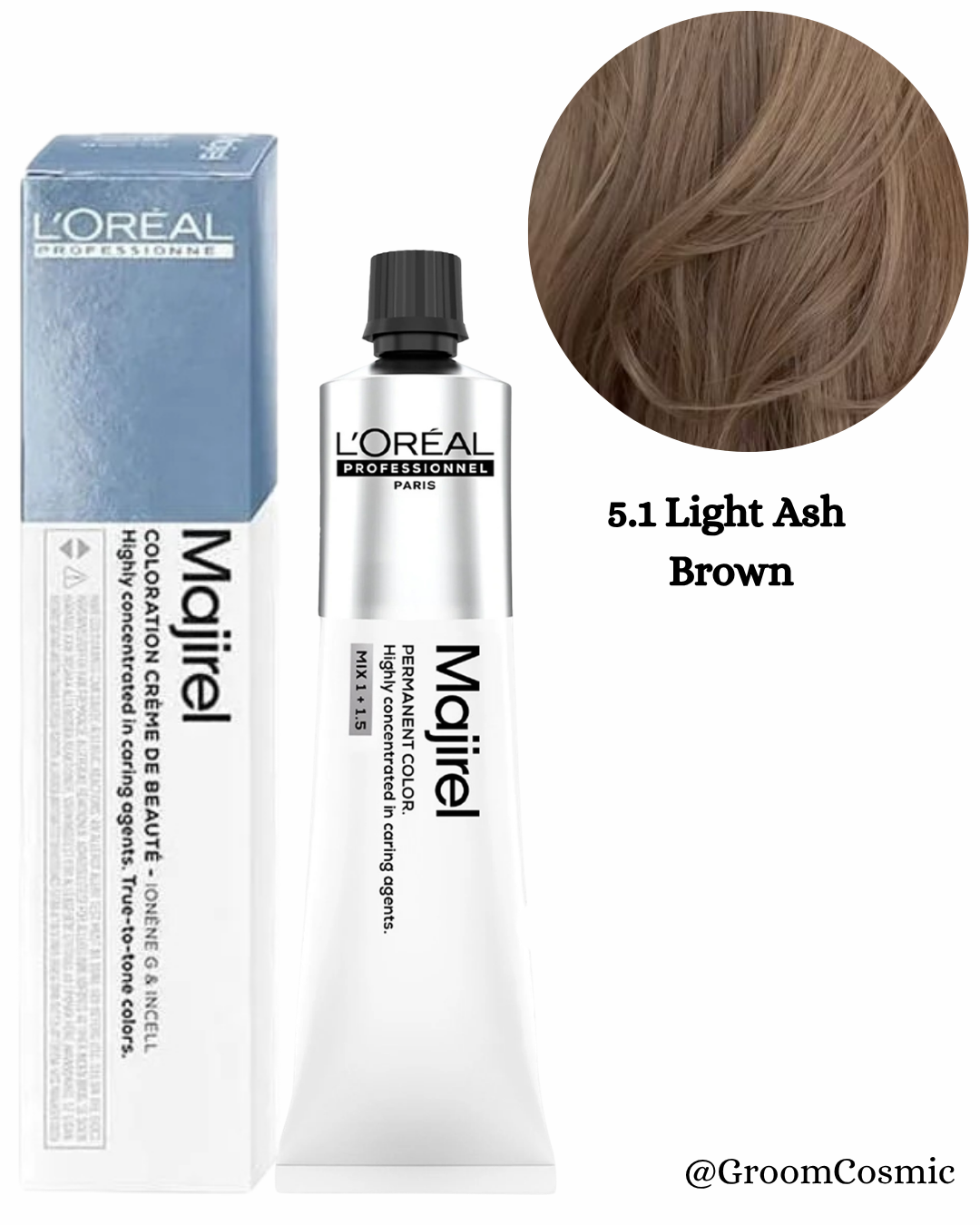 Loreal Professionnel Majirel 5.1 Light Ash Brown 60 Ml