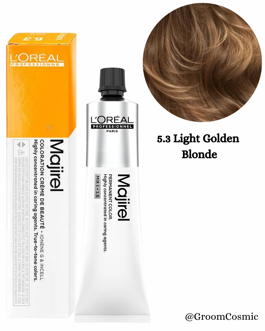 Loreal Professionnel Majirel 5.3 Light Golden Brown 60 Ml