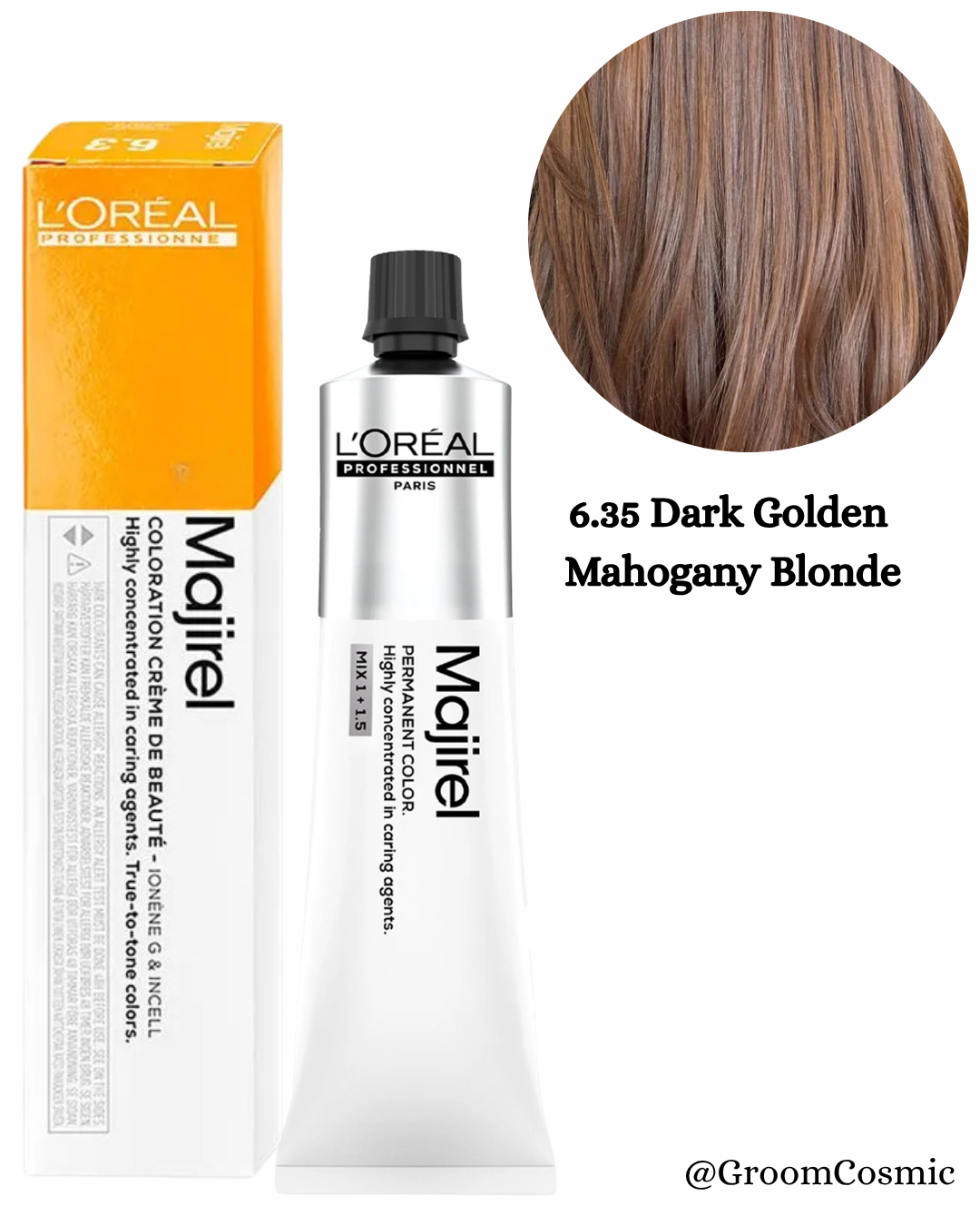 Loreal Professionnel  Majirel 6.35 Dark Golden Mahogany Blonde 60 Ml