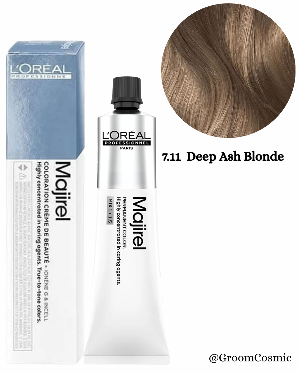 Loreal Professionnel Majirel 7.11 Deep Ash Blonde 60 Ml