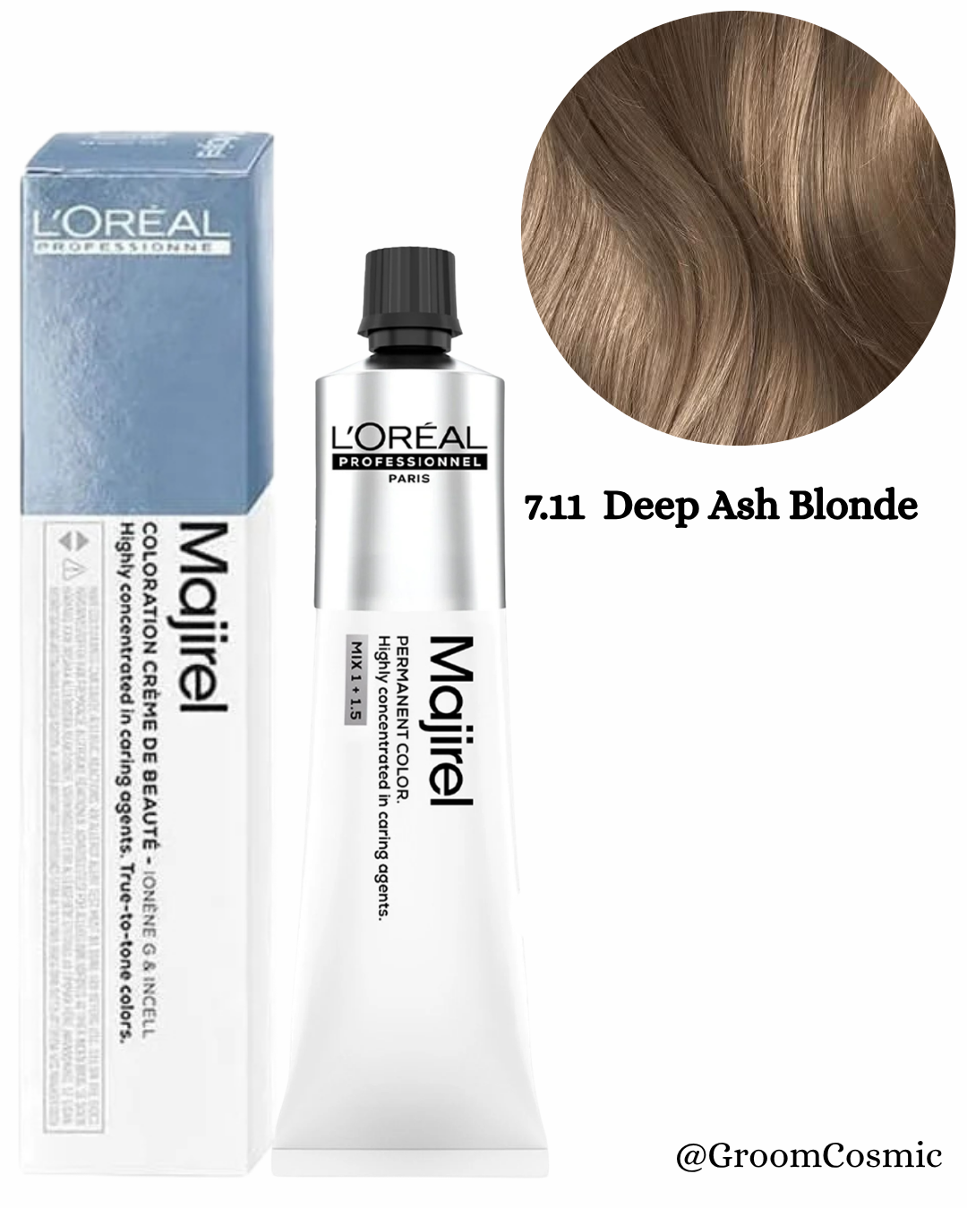 Loreal Professionnel Majirel 7.11 Deep Ash Blonde 60 Ml