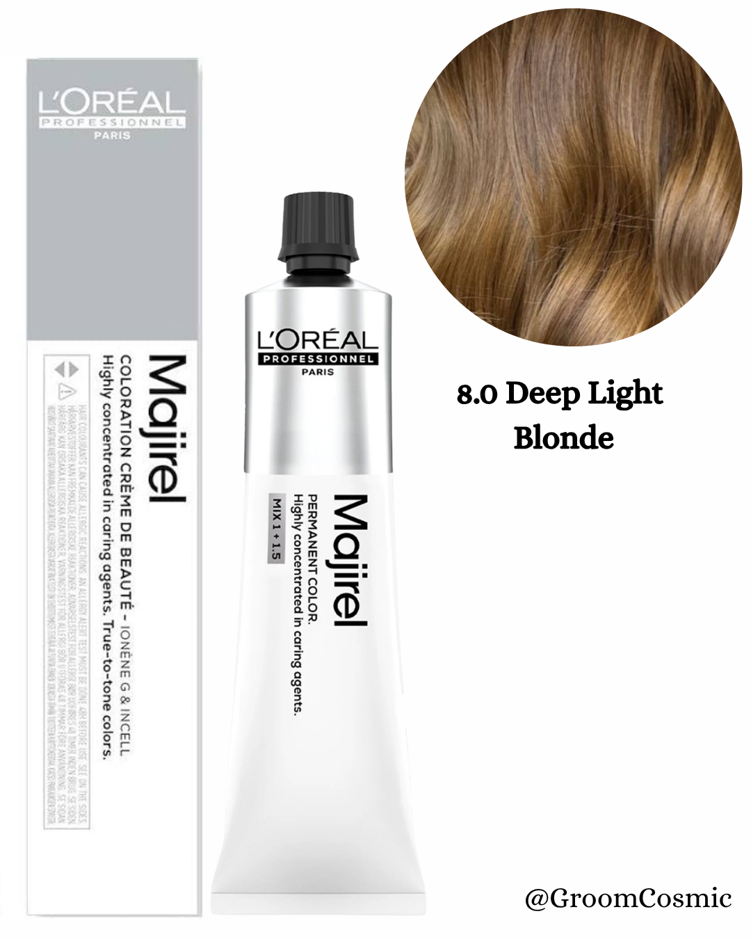 Loreal Professionnel Majirel 8.0 Deep Light Blonde 60 Ml