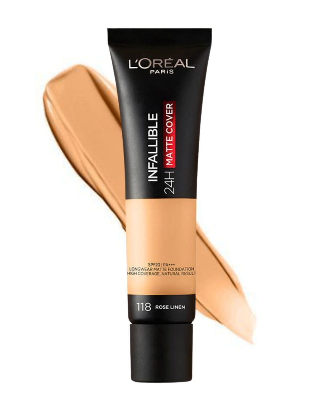LOreal Paris Infallible 24H-Matte Cover Foundation 118 Rose Linen - 30 Ml