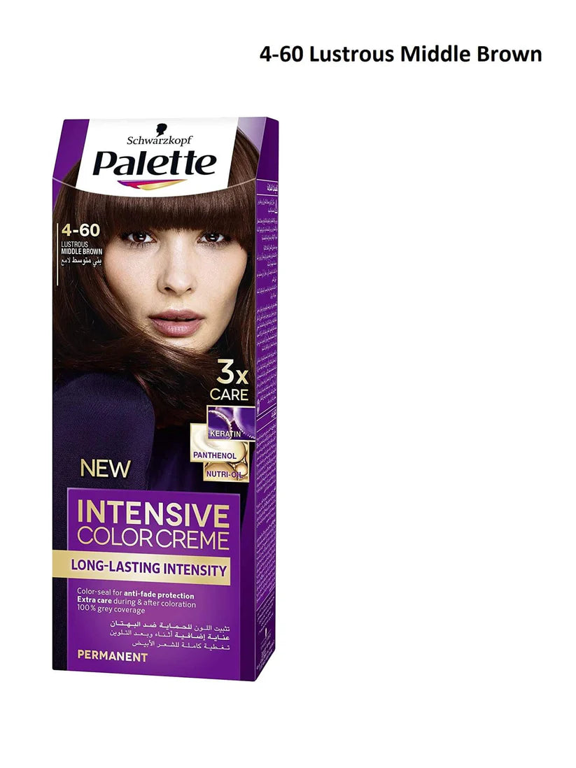 Palette Intensive Color Cream Lustrous Middle Brown 4-60