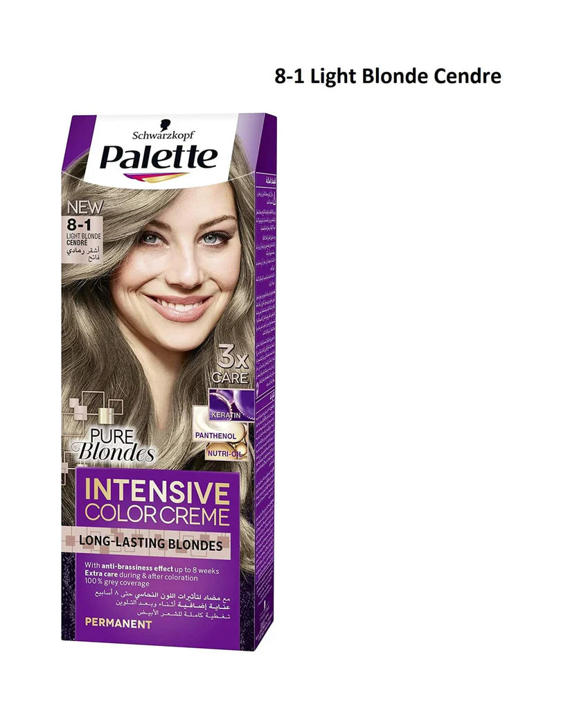 Palette Intensive Color Cream Light Blonde Cendre 8-1