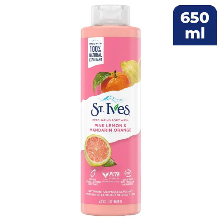 St. Ives Body Wash Pink Lemon & Mandarin Orange 650 Ml