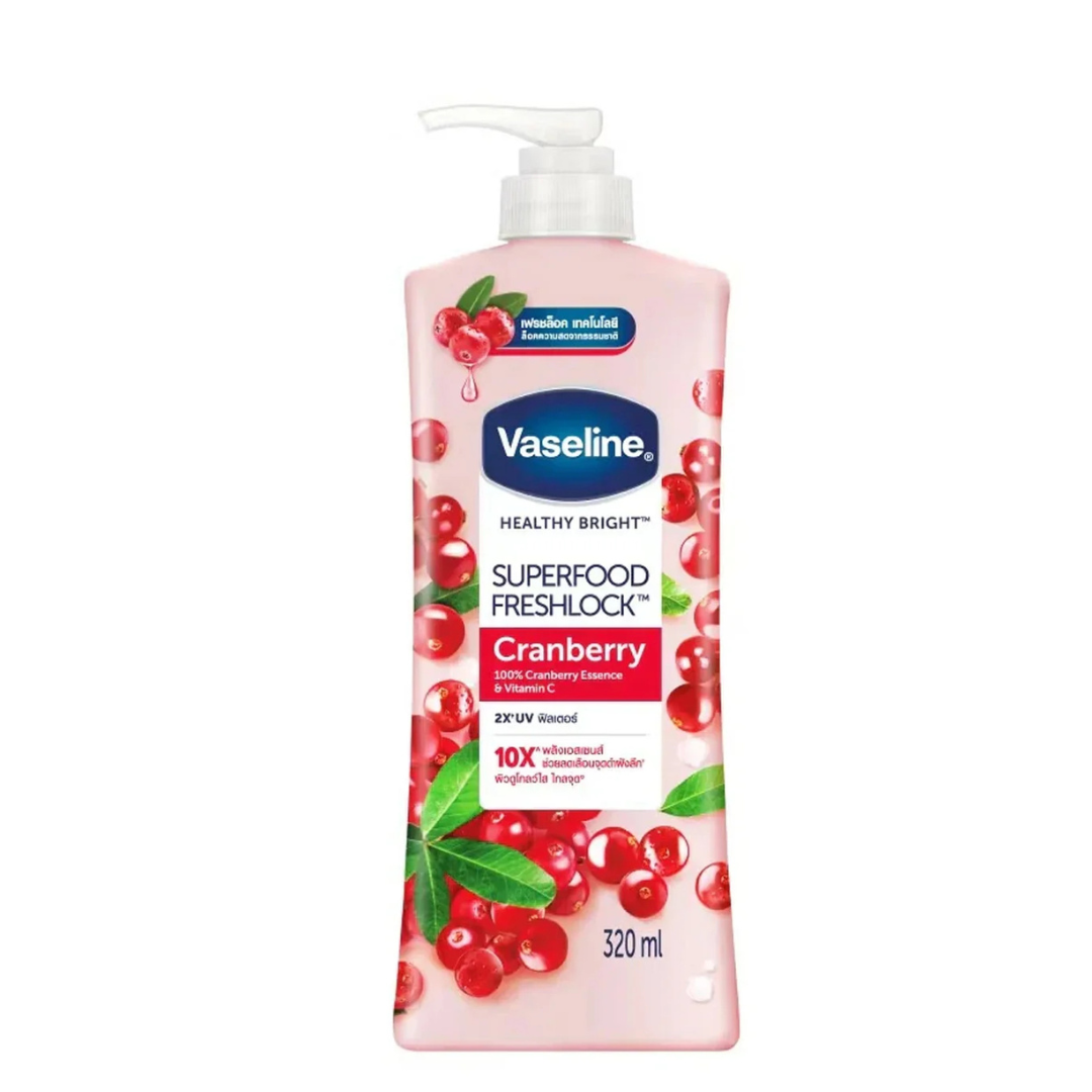 Vaseline Super Food Fresh lock Cranberry Lotion 320 Ml
