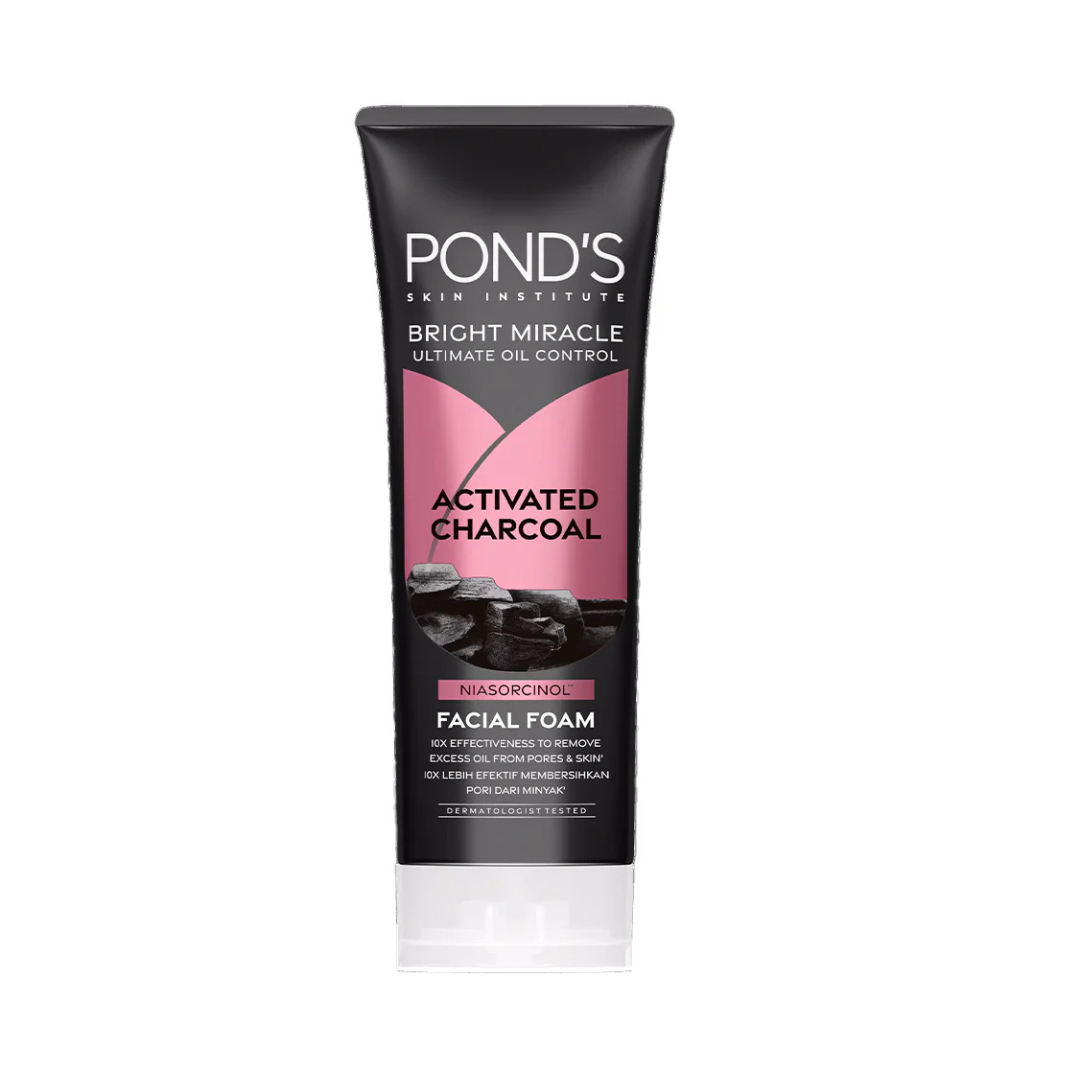 Ponds Bright Miracle Charcoal Facial Foam 100g