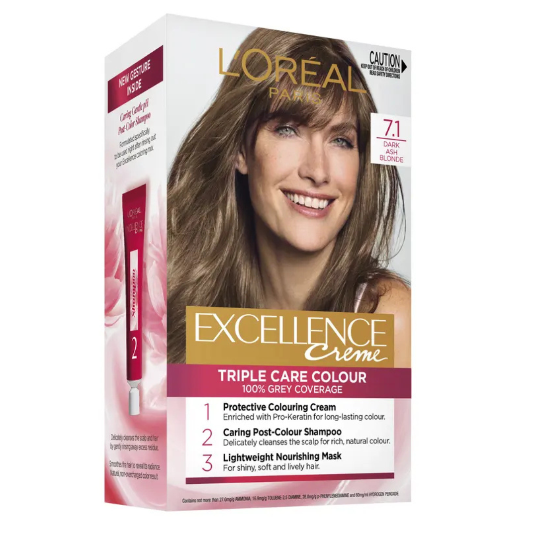 LOreal Excellence Permanent Hair Color 7.1 Ash Blonde
