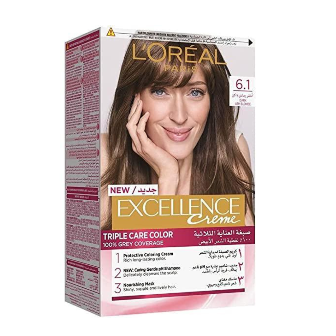 LOreal Excellence Permanent Hair Color 6.1 Dark Ash Blond