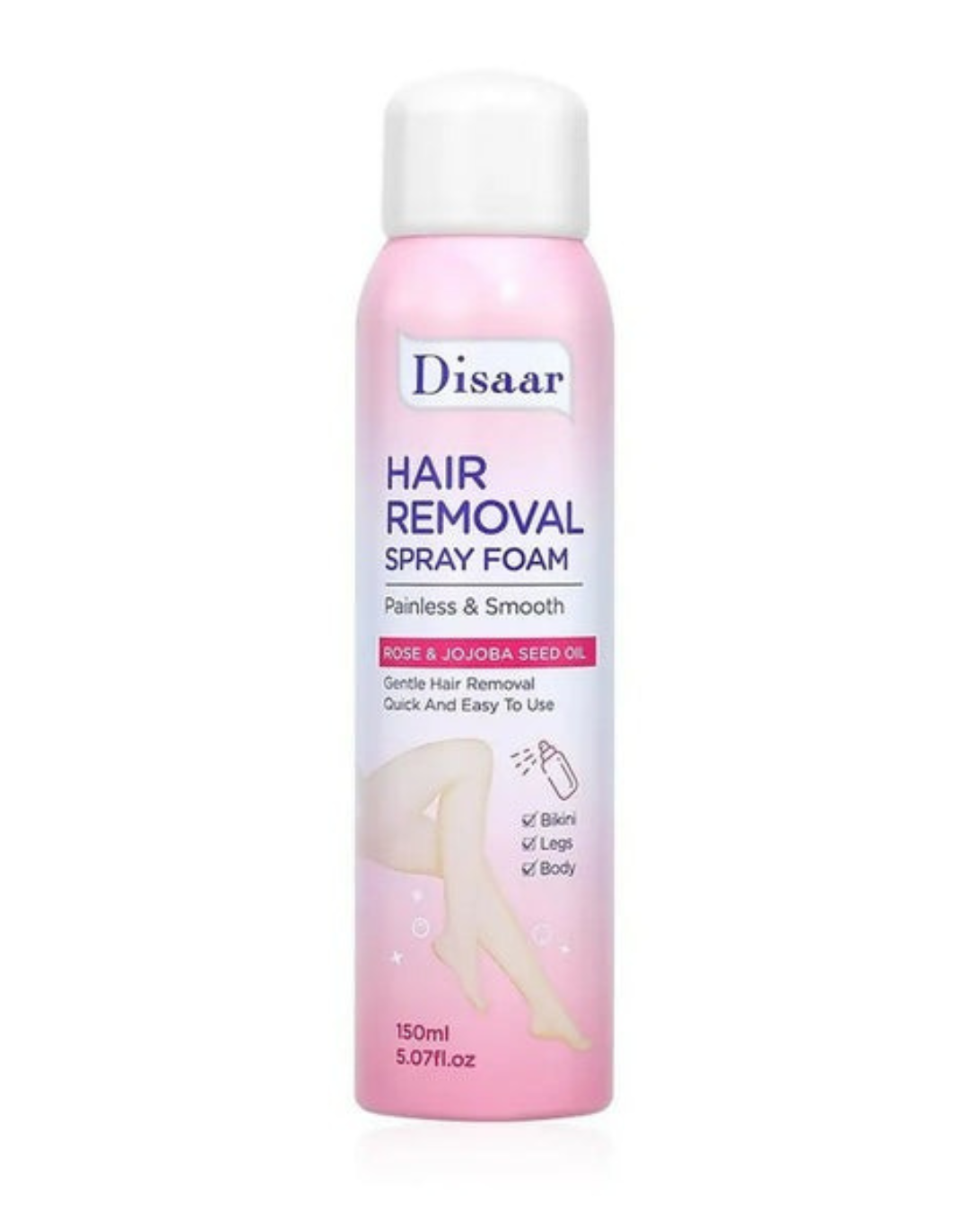 Disaar Hair Removal Spray Foam Rose & Jojoba Seed Oil - 150 Ml
