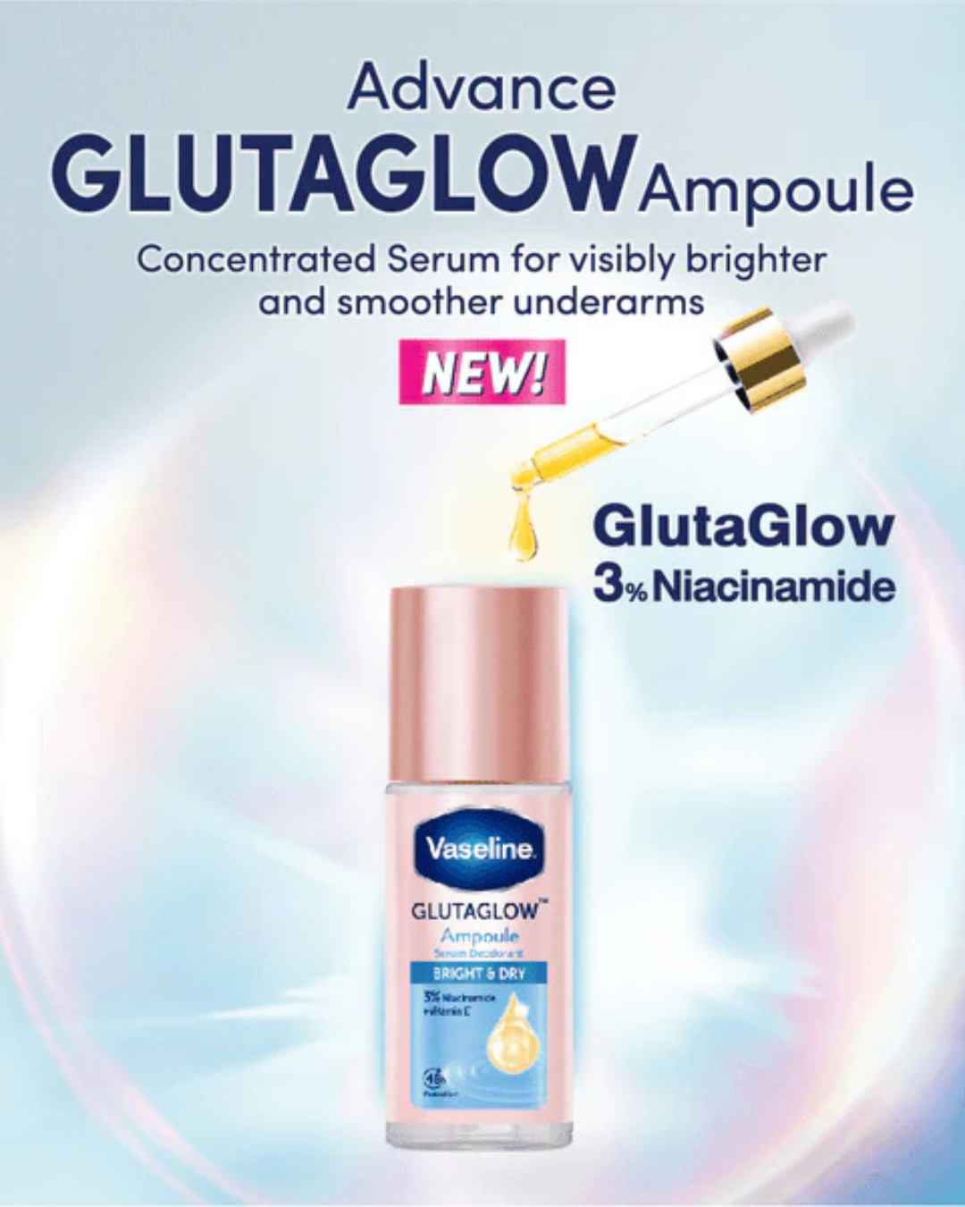 Vaseline Glutaglow Ampoule Bright And Dry Vita Deodorant - 45 Ml