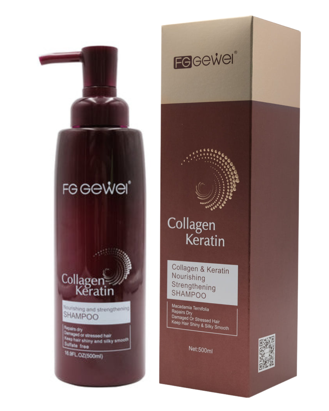 FG Gewei Collagen Keratin Sulphate free Shampoo - 500 Ml