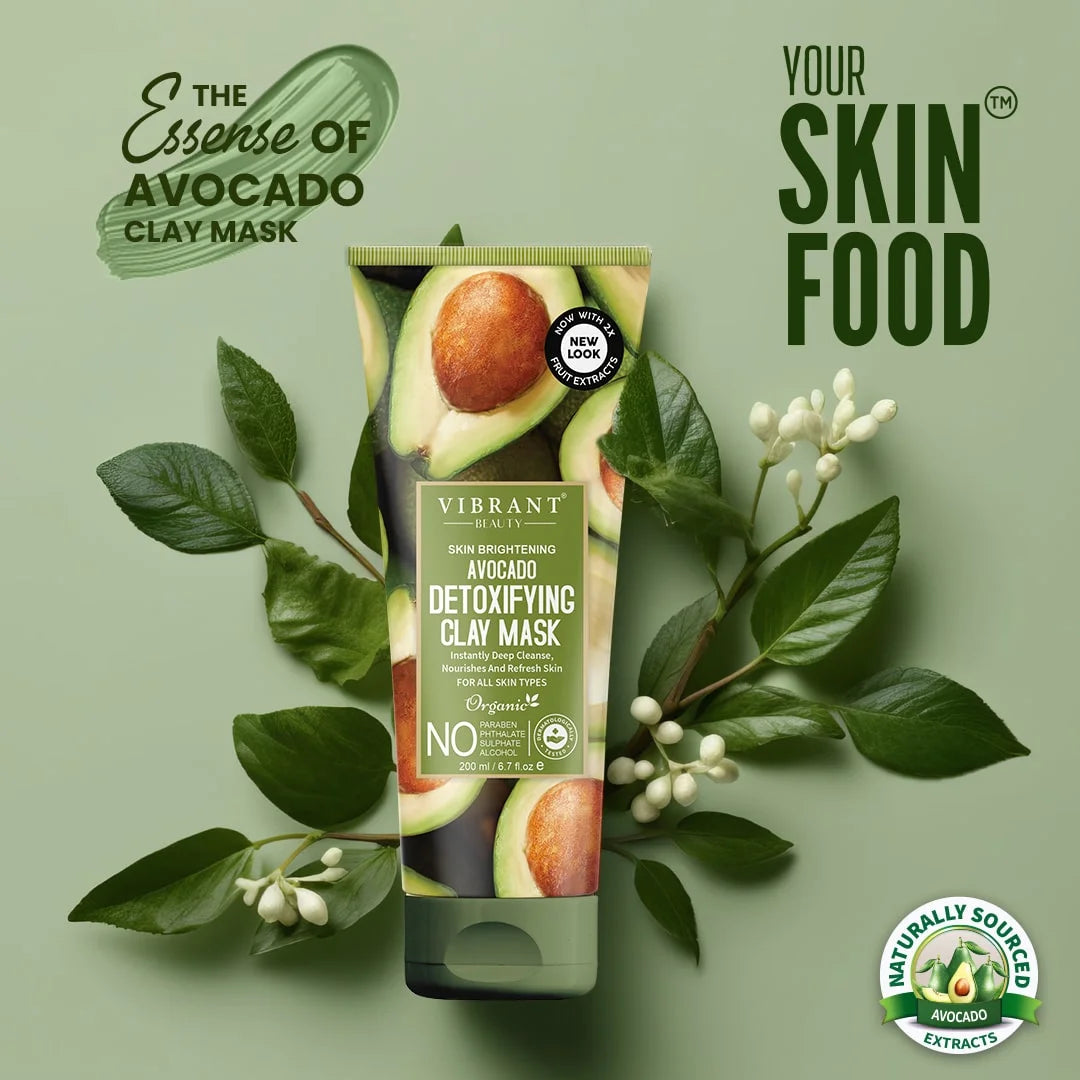 Vibrant Beauty Avocado Detoxifying Clay Mask 200 Ml