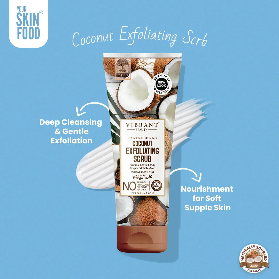 Vibrant Beauty Coconut Exfoliating Scrub 200Ml