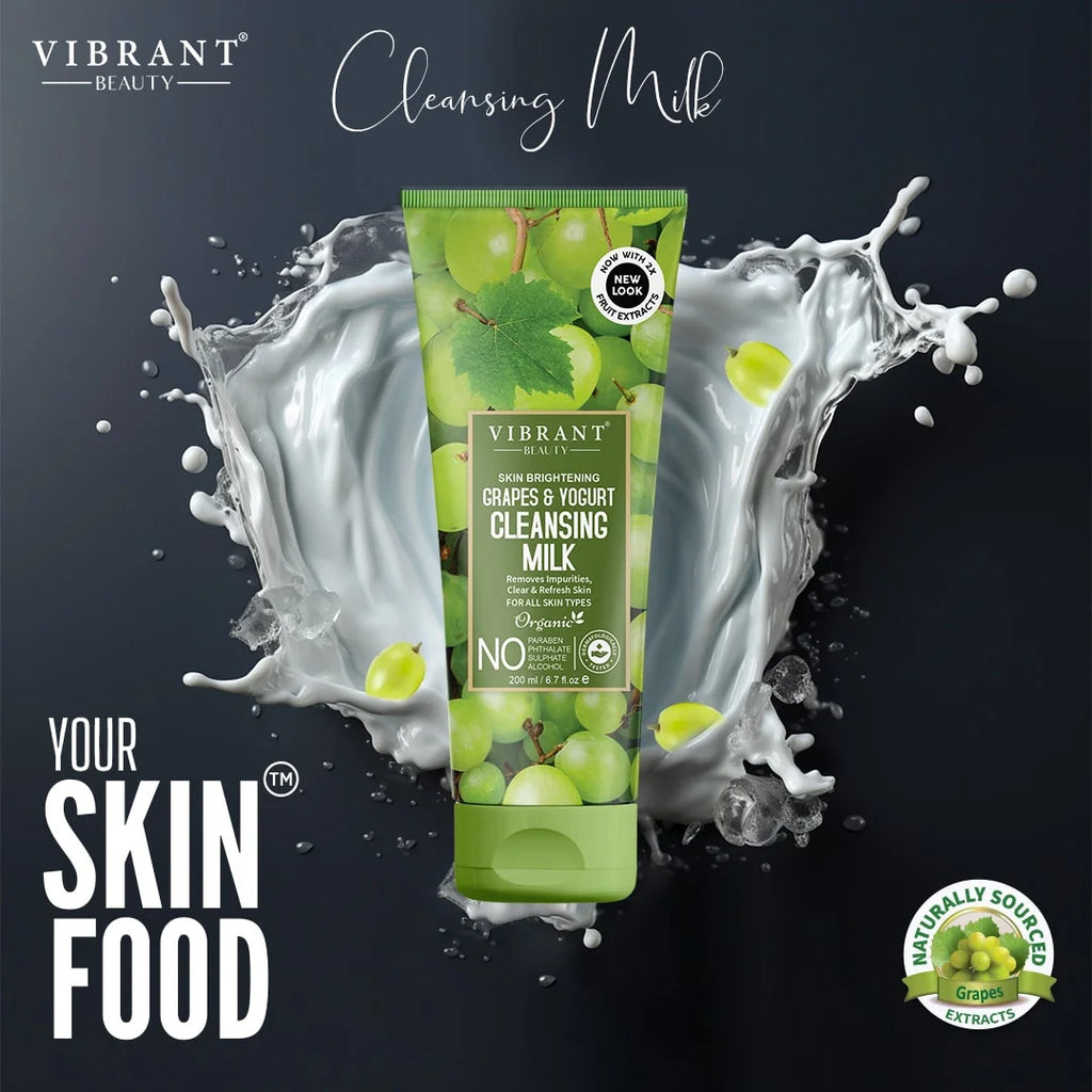 Vibrant Beauty Grapes & Yogurt Cleansing Milk 200 Ml