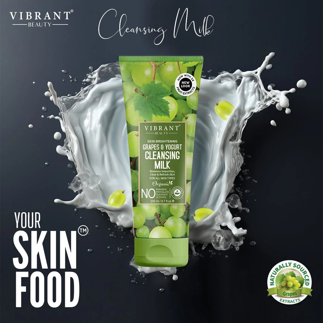 Vibrant Beauty Grapes & Yogurt Cleansing Milk 200 Ml