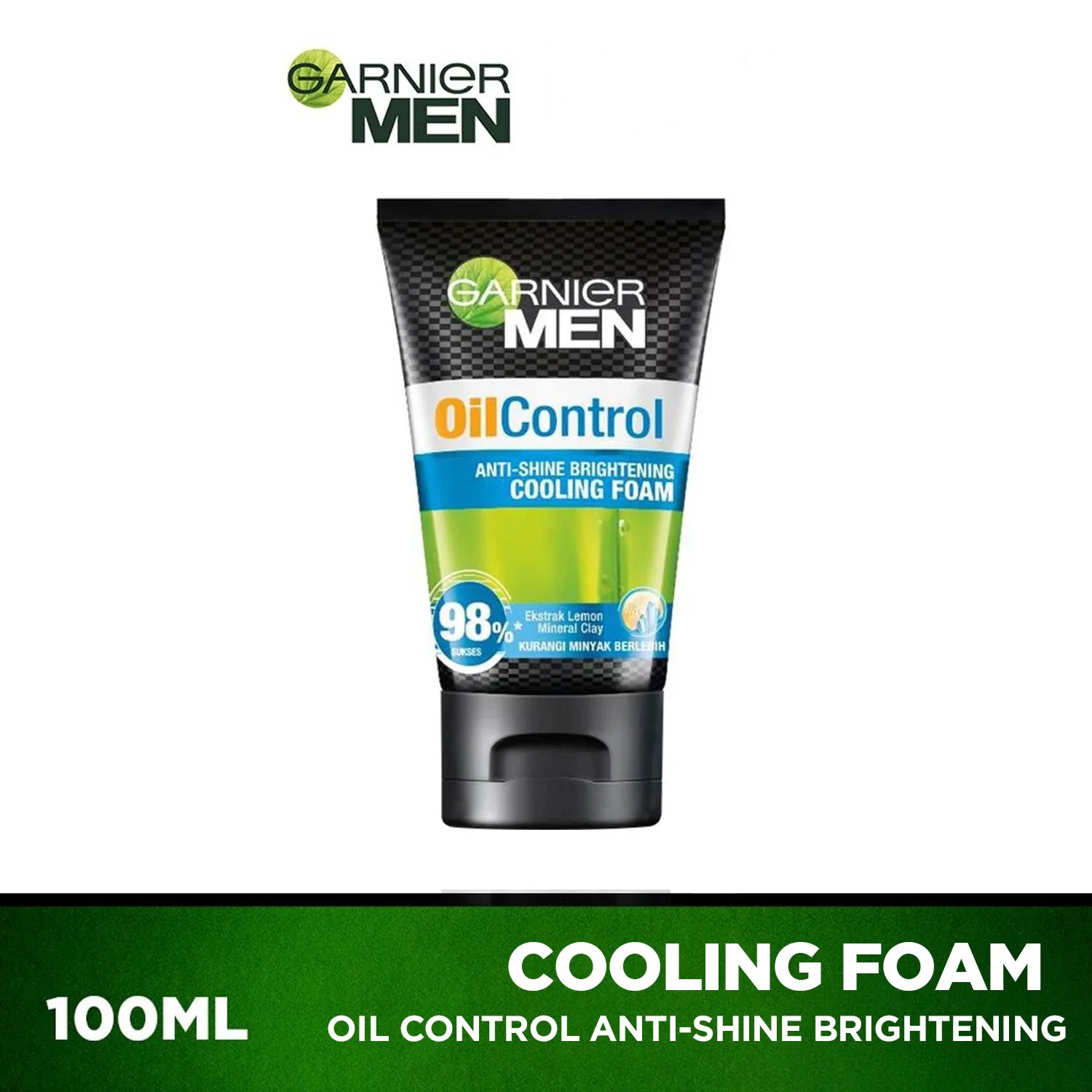 GARNIER Men Oil Control Anti-Shine Brightening Cooling Foam 100 Ml