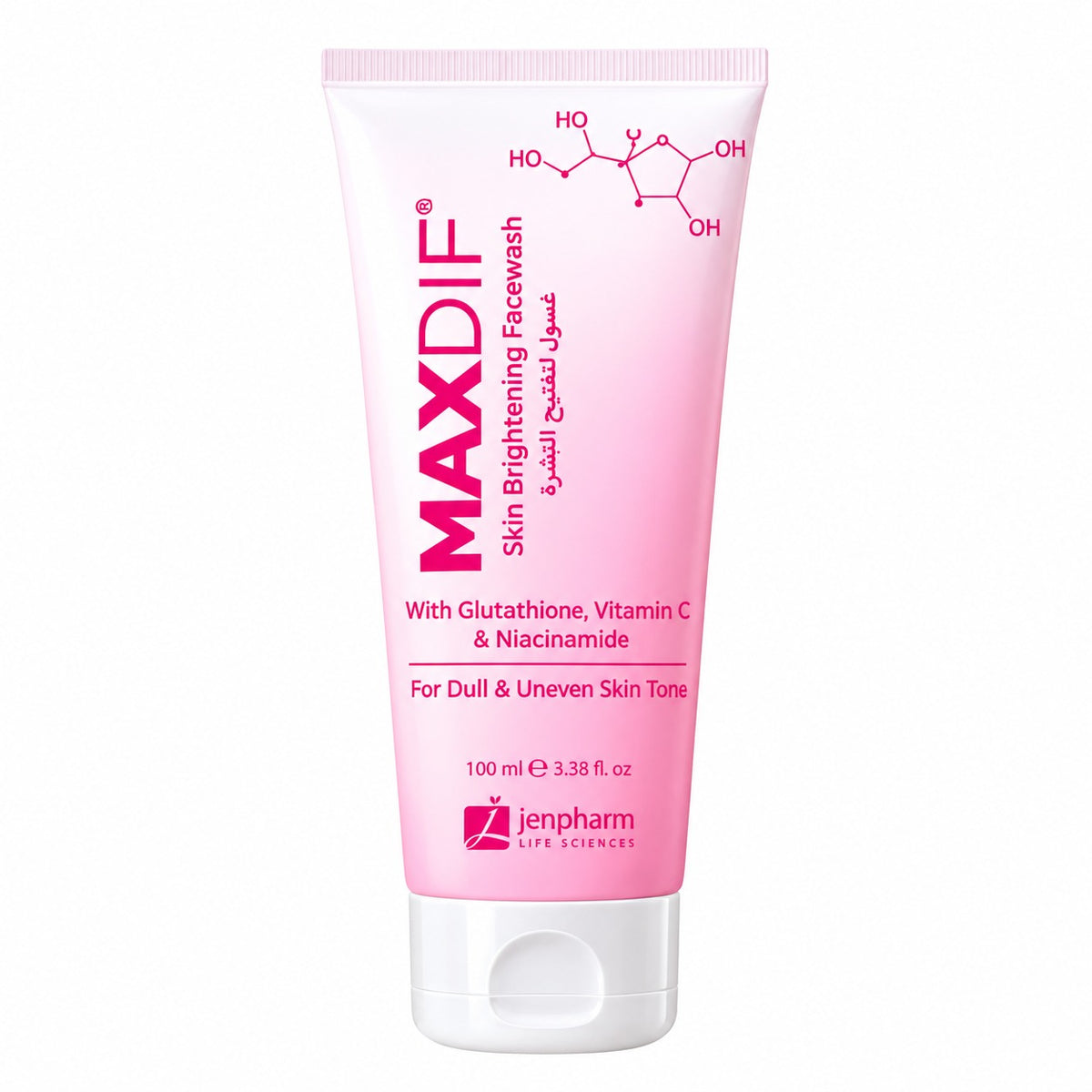 Jenpharm Maxdif Skin Brightening Face Wash - 100ml