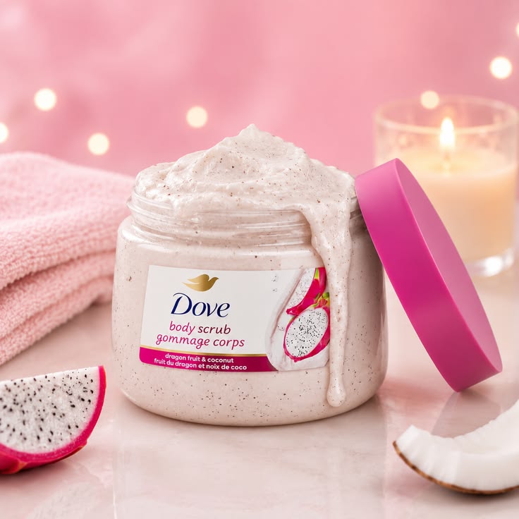 Dove Dragon Fruit & Coconut Body Scrub Stearic Acid Glycerin - 425g