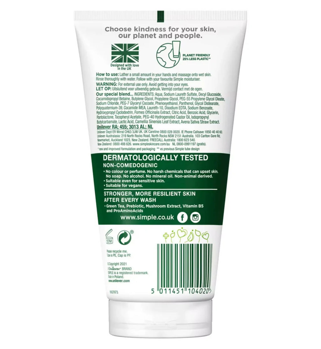 SIMPLE Age Resisting Facial Wash 150 Ml
