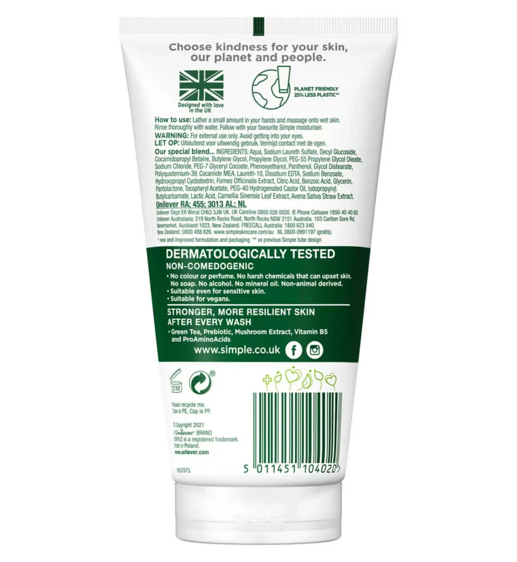 SIMPLE Age Resisting Facial Wash 150 Ml