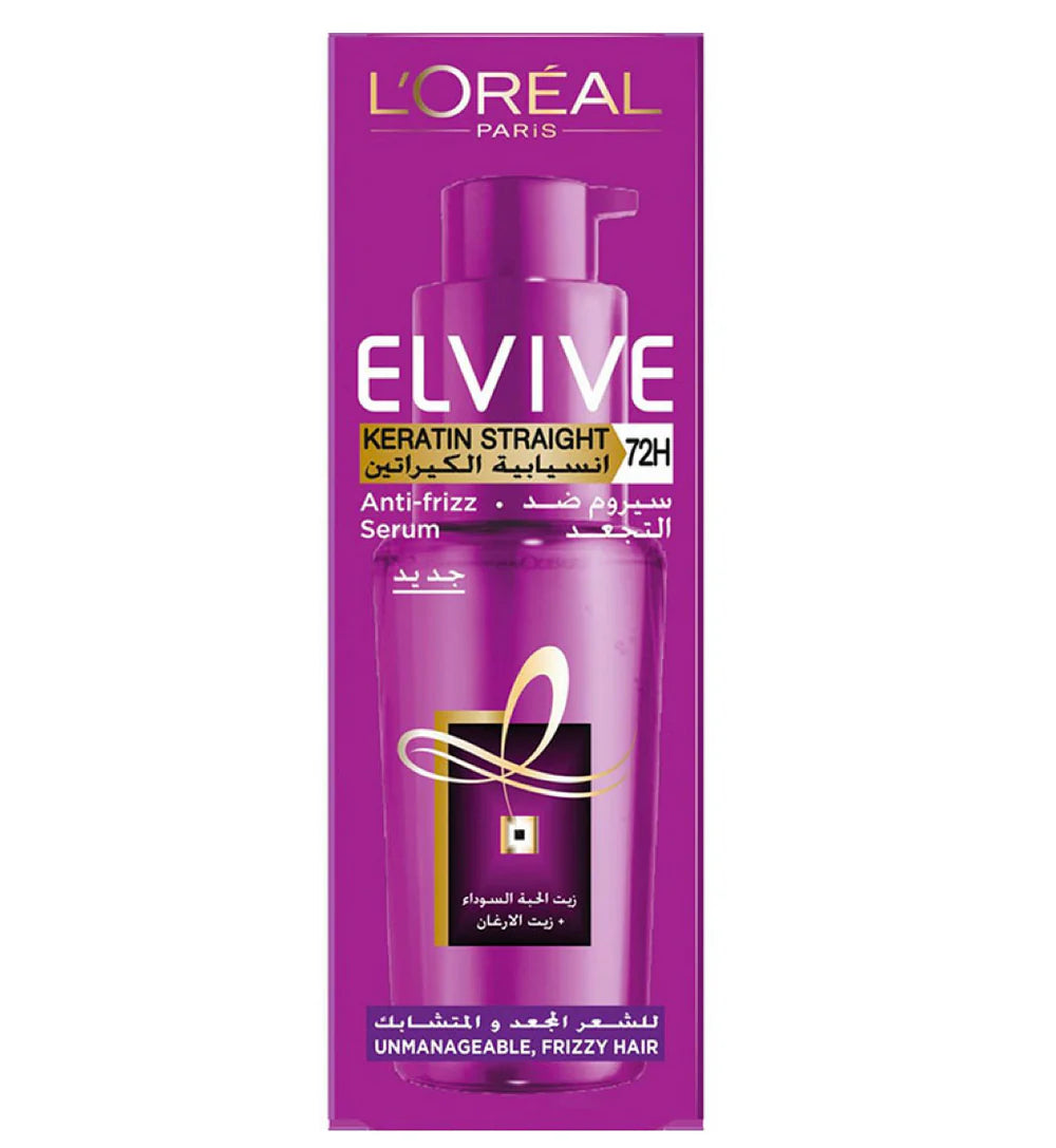 Loreal Paris Elvive Keratin Straight 72H Serum