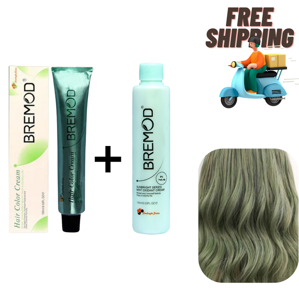 Bremod 12.22 Ash Blond Green Hair Color Cream
