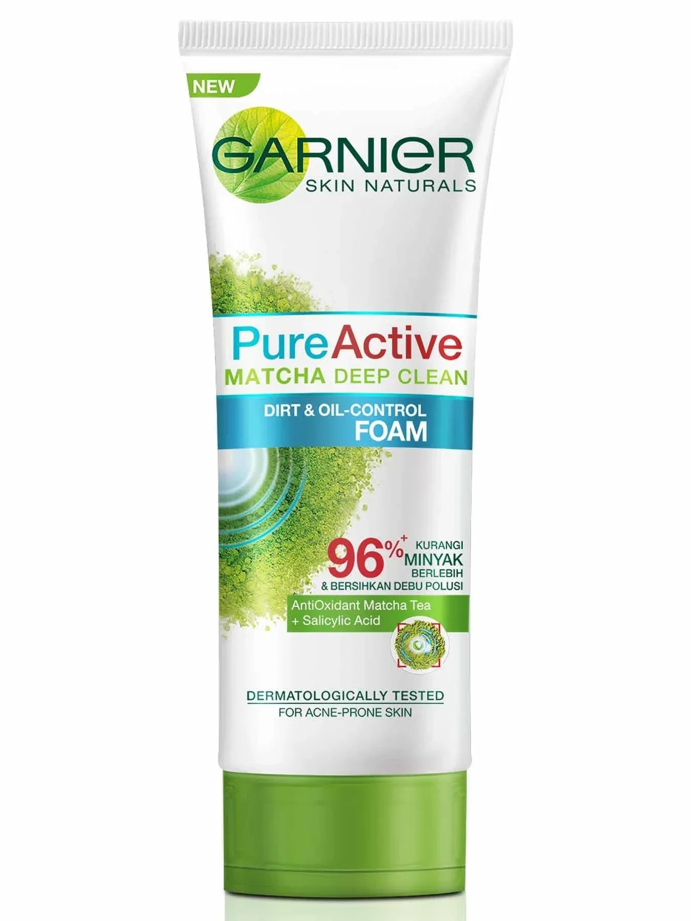 Garnier Skin Naturals Pure Active Matcha Deep Clean Dirt & Oil-Control Foam - 100 Ml