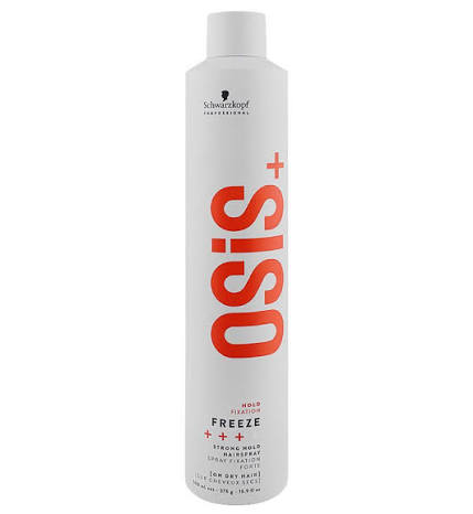Schwarzkopf OSiS+ Freeze Strong Hold Hairspray - Spray Fixation Forte - Heat Protection - For All Hair Types - 300ml