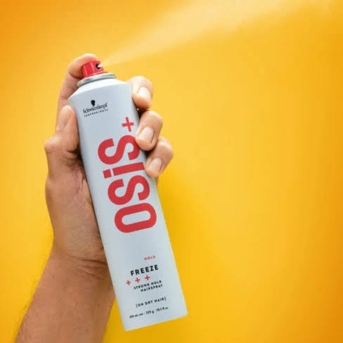 Schwarzkopf OSiS+ Freeze Strong Hold Hairspray - Spray Fixation Forte - Heat Protection - For All Hair Types - 300ml