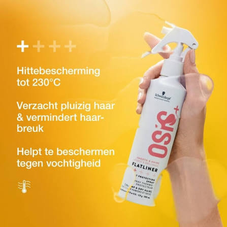 Schwarzkopf Osis+ Smooth & Shine Flatliner Heat Protecting Spray - 200ml