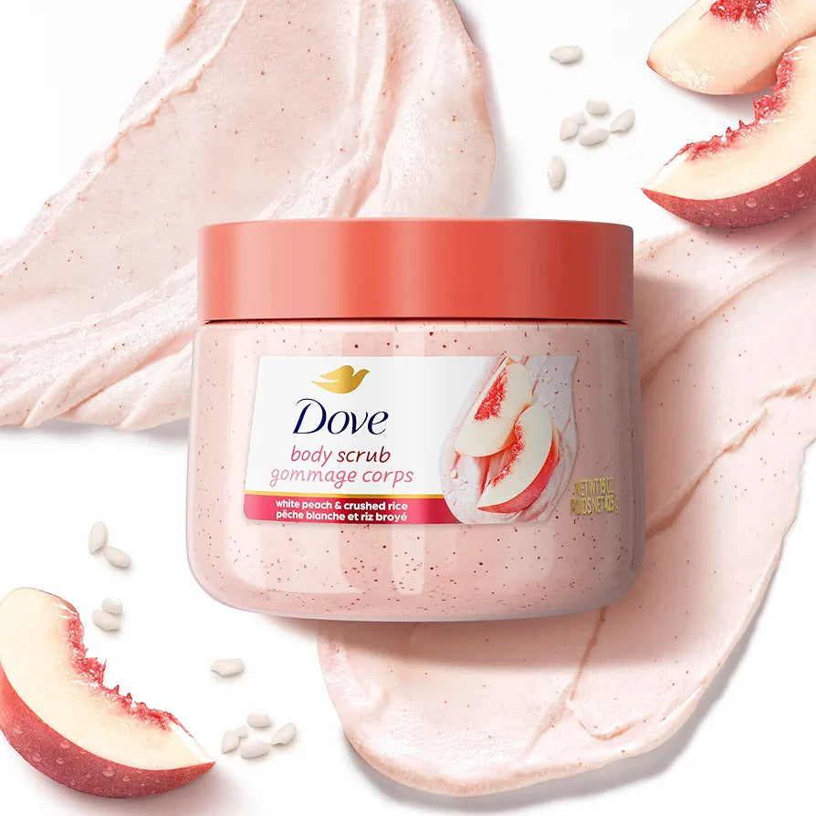 Dove White Peach & Crushed Rice Body Scrub - 425g