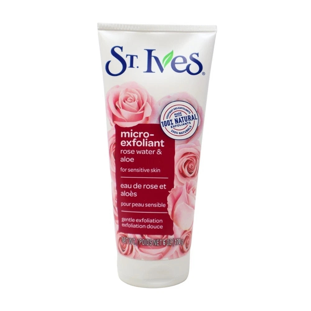 St. Ives Gentle Smoothing Scrub Exfoliant Rose Water Aloe Vera 170g