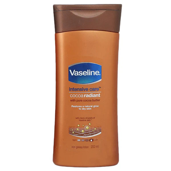 Vaseline Intensive Care Body Lotion With Pure Cocoa Butter For Soft Skin - 200 ML