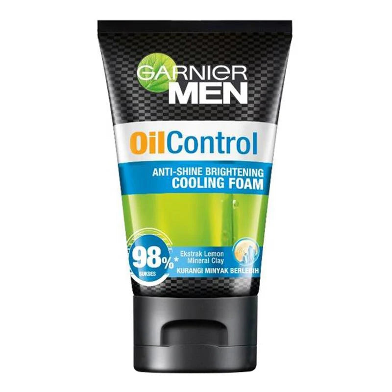 GARNIER Men Oil Control Anti-Shine Brightening Cooling Foam 100 Ml